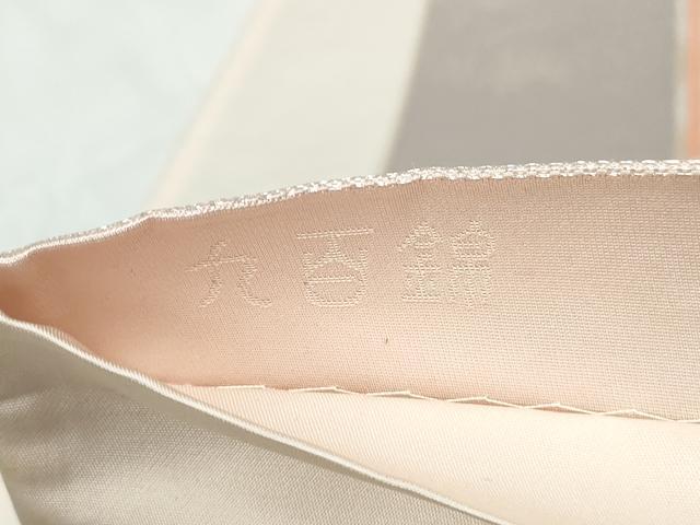 平和屋着物◎六通柄袋帯 唐織 立波人物文 九百錦 銀糸 正絹 逸品 DABE0545qa