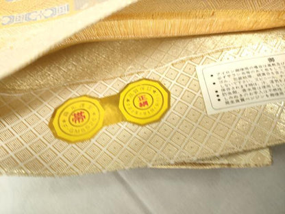 平和屋着物◎宝珠本佐賀錦　六通柄袋帯　花鳥文　九百錦　金糸　正絹　逸品　DABE0577qa