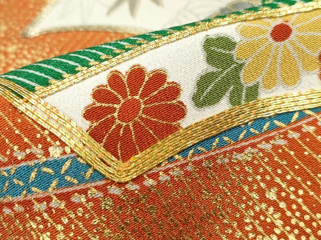 平和屋着物■豪華黒留袖　駒刺繍　絵巻花文　金彩　正絹　逸品　DABE0586qa