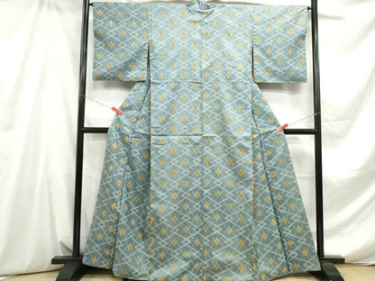 平和屋着物■上質な紬 松皮菱文 正絹 逸品 DABE0604qa