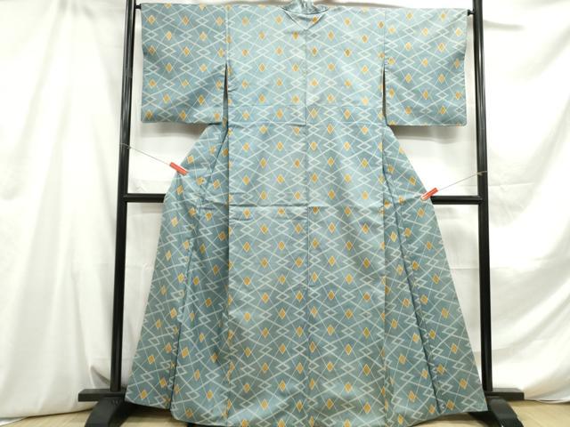 平和屋着物■上質な紬 松皮菱文 正絹 逸品 DABE0604qa