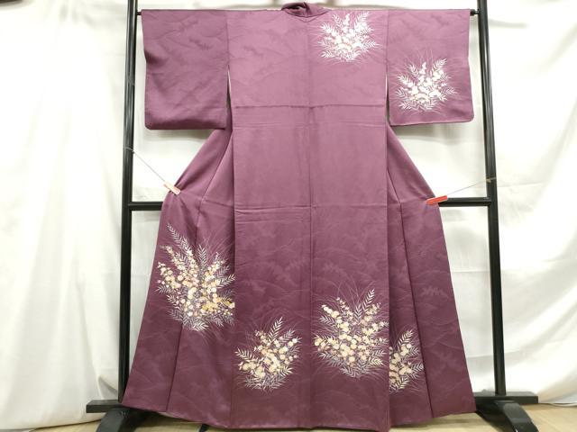 平和屋着物■訪問着 駒刺繍 流水草花文 金彩 正絹 逸品 DABE0605yqa