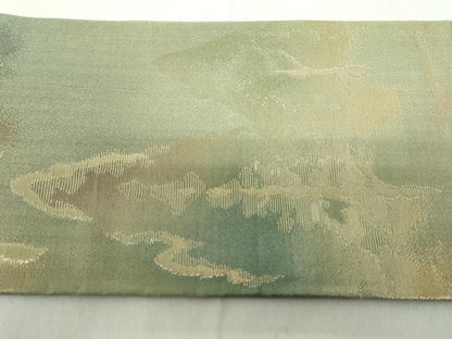 平和屋着物◎つけ帯　樹林文　金糸　引箔　正絹　逸品　DABE0728qa