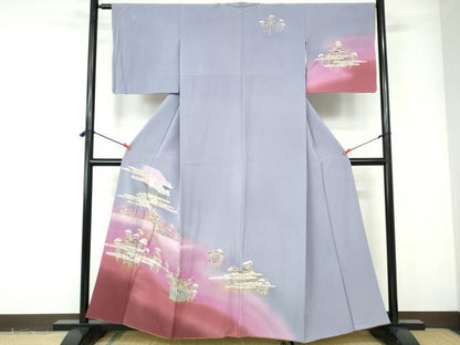平和屋着物■訪問着　人物文　暈し染め　金彩　正絹　逸品　DABE0730qa
