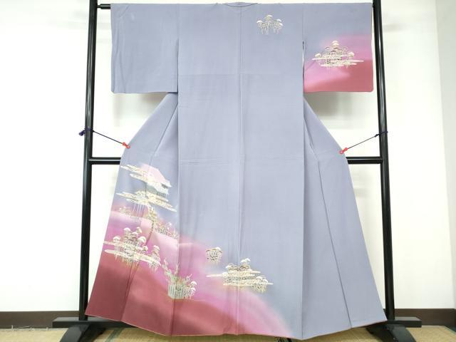 平和屋着物■訪問着　人物文　暈し染め　金彩　正絹　逸品　DABE0730qa