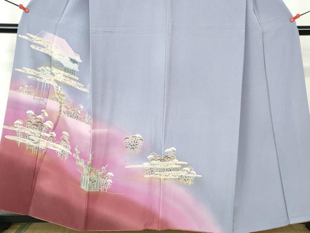 平和屋着物■訪問着　人物文　暈し染め　金彩　正絹　逸品　DABE0730qa