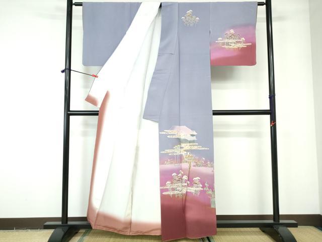 平和屋着物■訪問着　人物文　暈し染め　金彩　正絹　逸品　DABE0730qa