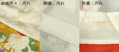 平和屋着物■豪華振袖　駒刺繍　絞り　流水菊尽くし文　金彩　正絹　逸品　DABE0733qa