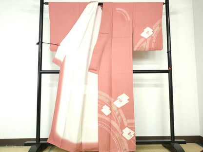 平和屋着物■訪問着 刺繍 重ね色紙流水花文 金彩 正絹 逸品 DABE0743qa