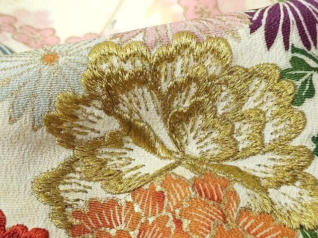 平和屋着物■豪華黒留袖　駒刺繍　花車文　金彩　正絹　逸品　DABE0748qa