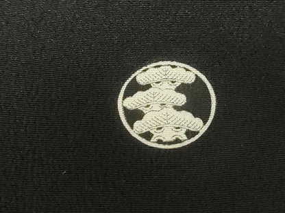 平和屋着物■豪華黒留袖　駒刺繍　流水花車文　金彩　正絹　逸品　DABE0765qa