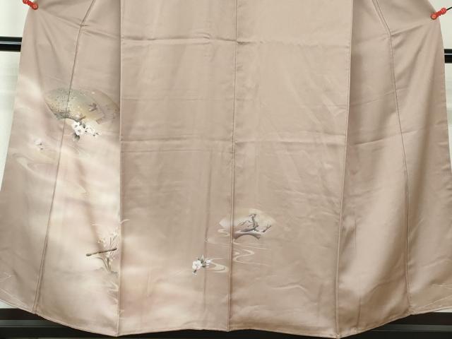 平和屋着物■訪問着　地紙花鳥文　暈し染め　銀彩　正絹　逸品　DABE0768qa