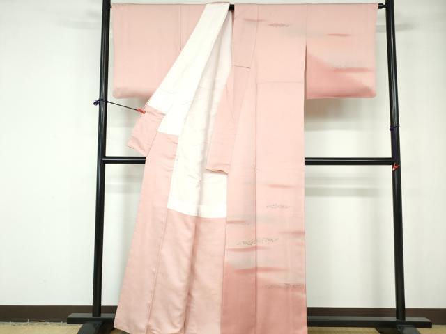 平和屋着物■訪問着　箔散らし文　暈し染め　銀彩　正絹　逸品　DABE0770qa