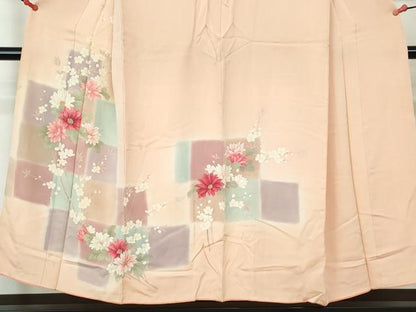 平和屋着物■訪問着　手描き　枝花文　暈し染め　正絹　逸品　DABE0772qa