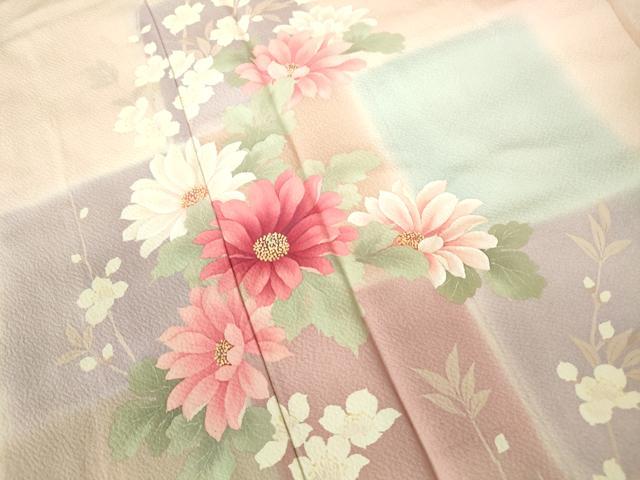 平和屋着物■訪問着　手描き　枝花文　暈し染め　正絹　逸品　DABE0772qa