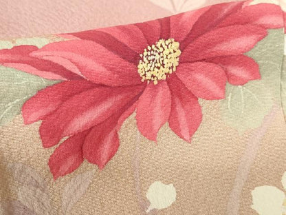 平和屋着物■訪問着　手描き　枝花文　暈し染め　正絹　逸品　DABE0772qa