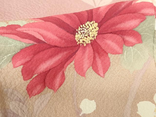 平和屋着物■訪問着　手描き　枝花文　暈し染め　正絹　逸品　DABE0772qa