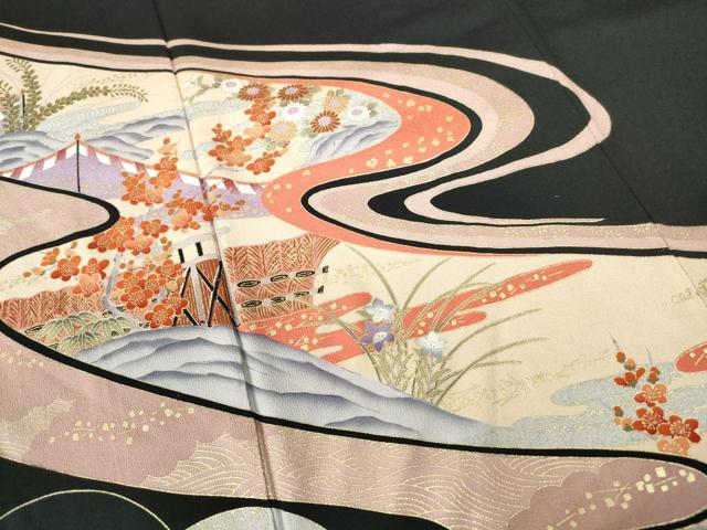 平和屋着物▽豪華色留袖　単衣　風景文　金彩　正絹　逸品　AABD7500jh 楽天市場】 着物 > 留袖 : 平和屋