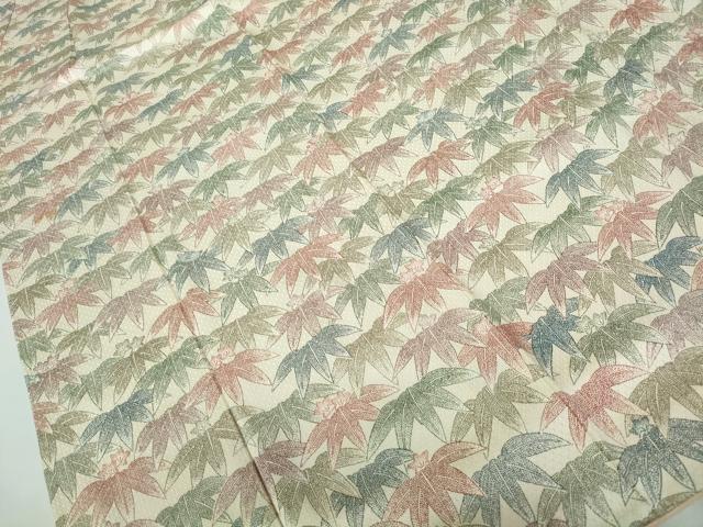 平和屋着物■訪問着　笹葉文　正絹　逸品　DABE0778qa