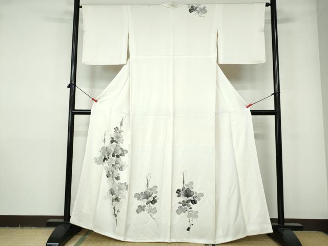 平和屋着物■訪問着　手描き　枝花文　金彩　正絹　逸品　DABE0782qa