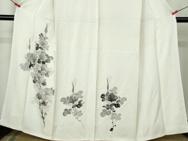 平和屋着物■訪問着　手描き　枝花文　金彩　正絹　逸品　DABE0782qa
