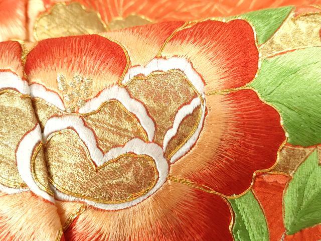 平和屋着物■豪華振袖　駒刺繍　絞り　雲取り枝花文　金銀糸　正絹　逸品　DABE0786qa