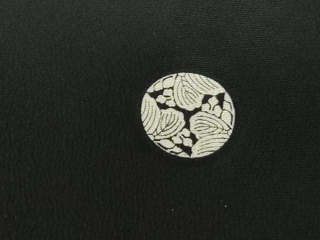 平和屋着物■豪華黒留袖　駒刺繍　格子笹花文　金彩　正絹　逸品　DABE0799qa