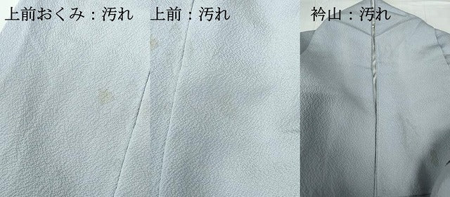 平和屋着物■上質な色無地　刺繍　螺鈿　草花文　ワンポイント　白菫色　正絹　逸品　DABE0808qa