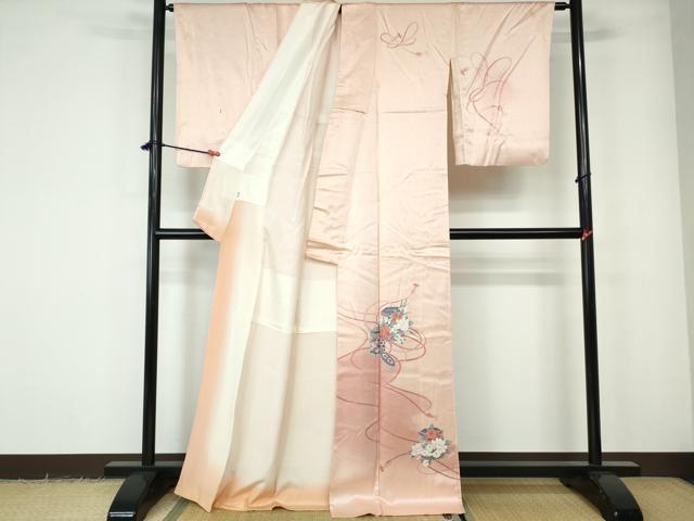 平和屋着物■訪問着　貝桶花文　暈し染め　高島屋扱い　正絹　逸品　DABE0812qa