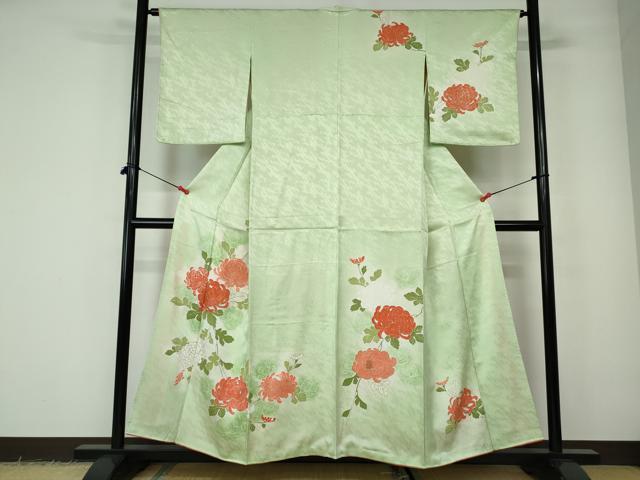 平和屋着物■訪問着 駒刺繍 乱菊 暈し染め 金彩 正絹 逸品 DABE0813qa