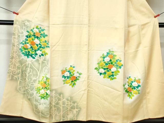 平和屋着物■訪問着　草花文　暈し染め　金彩　正絹　逸品　DABE0820qa