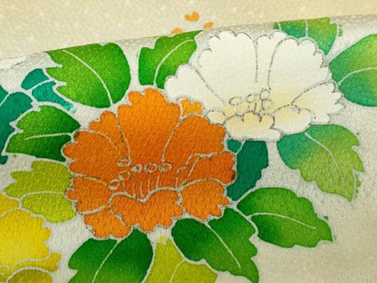 平和屋着物■訪問着　草花文　暈し染め　金彩　正絹　逸品　DABE0820qa