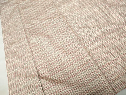 平和屋着物■上質な紬 格子文 正絹 逸品 DABE0823qa