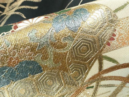 平和屋着物■豪華黒留袖　作家物　花文箱文　暈し染め　金銀彩　正絹　逸品　DABE0826qa