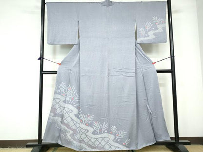 平和屋着物■訪問着　絞り　刺繍　道長鹿の子文　正絹　逸品　DABE0868qa