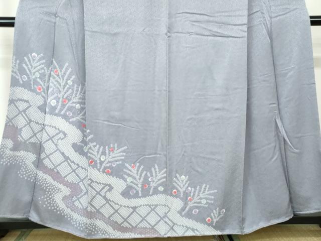 平和屋着物■訪問着　絞り　刺繍　道長鹿の子文　正絹　逸品　DABE0868qa