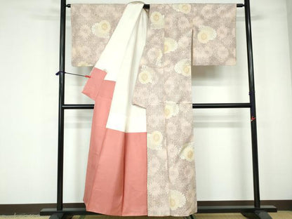 平和屋着物■上質な紬　花尽くし　やまと誂製　正絹　逸品　DABE0874qa