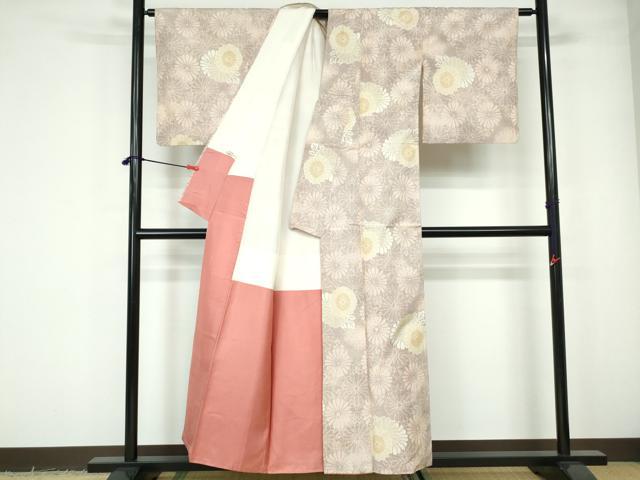 平和屋着物■上質な紬　花尽くし　やまと誂製　正絹　逸品　DABE0874qa