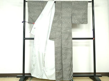 平和屋着物■小紋　松青海波文　洗える着物　DABE0876qa