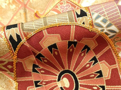 平和屋着物■豪華黒留袖 駒刺繍 御所車花文 金彩 仮絵羽 正絹 逸品 未使用 DABE0884qa