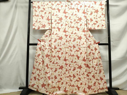 平和屋着物■上質な小紋 枝花文 ペイズリー柄 正絹 逸品 DABE0896qa