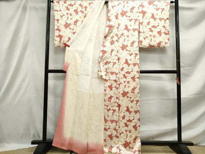 平和屋着物■上質な小紋 枝花文 ペイズリー柄 正絹 逸品 DABE0896qa
