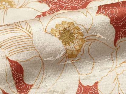 平和屋着物■上質な小紋 枝花文 ペイズリー柄 正絹 逸品 DABE0896qa