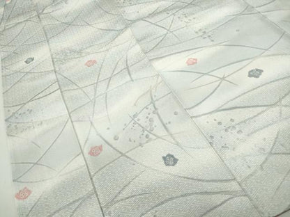 平和屋着物■上質な小紋 絞り 霞舞花文 暈し染め 正絹 逸品 DABE0898qa