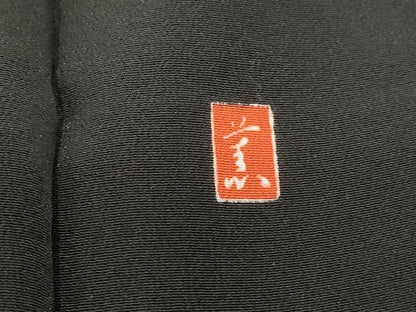 平和屋着物■豪華黒留袖 作家物 地紙飛鶴花文 暈し染め 金彩 正絹 逸品 DABE0900qa