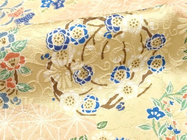 平和屋着物■上質な小紋 切嵌花丸文 正絹 逸品 DABE0905qa