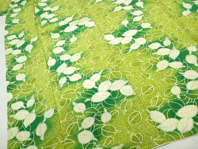 平和屋着物■上質な小紋 葉尽くし文 暈し染め 正絹 逸品 DABE0909qa