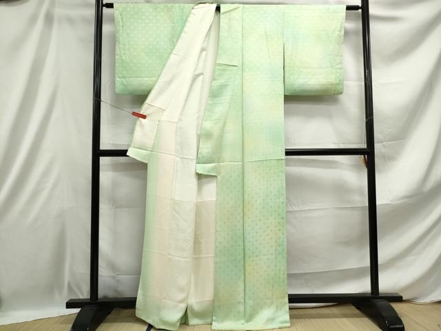 平和屋着物■上質な小紋 青海波文 暈し染め 正絹 逸品 DABE0915qa