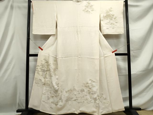 平和屋着物■訪問着 風景文 松竹梅 金彩 正絹 逸品 DABE0918qa