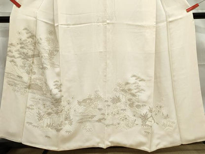 平和屋着物■訪問着 風景文 松竹梅 金彩 正絹 逸品 DABE0918qa
